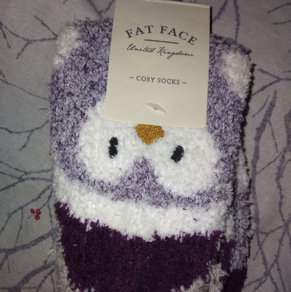 Fat Face peguin 🐧 slippee socks, warm and fluffy